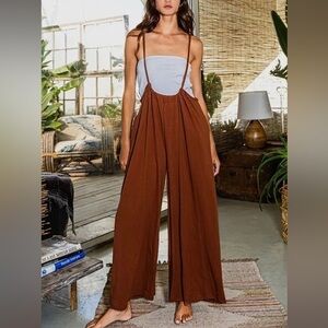 Bucket List Wide Leg Suspenders
